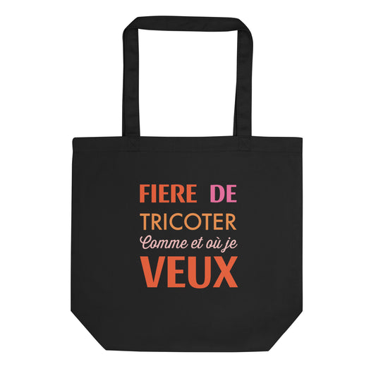 Tote Bag Bio - Small - Fière de tricoter