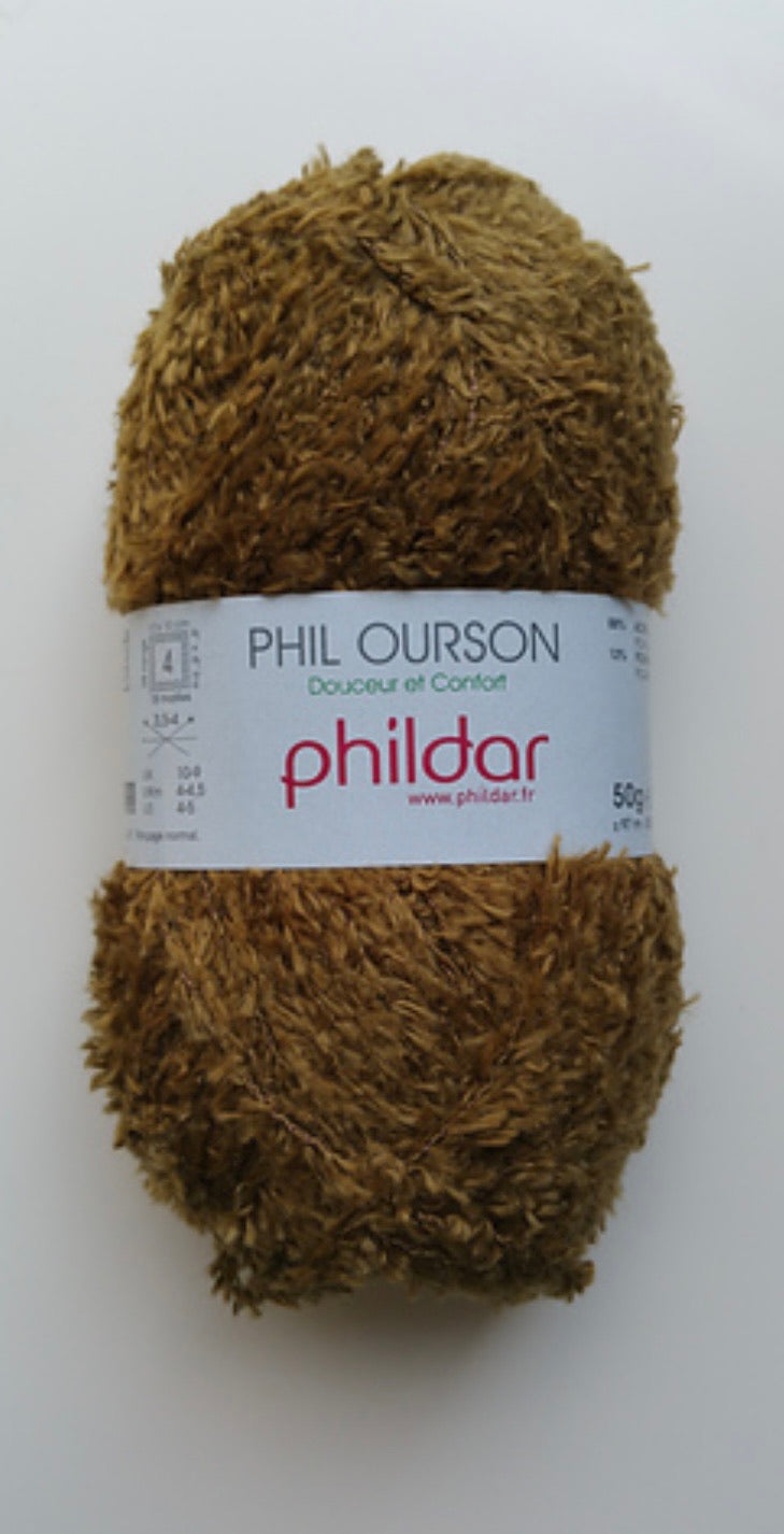 Phil ourson lot de 5 pelotes - couleur bronze