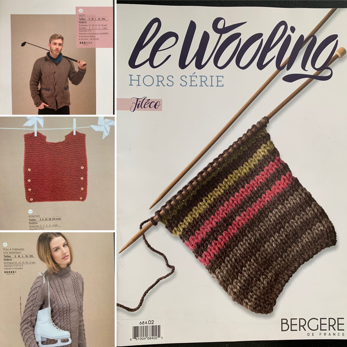 Lot de 3 magazines d’explication tricot Bergère de France