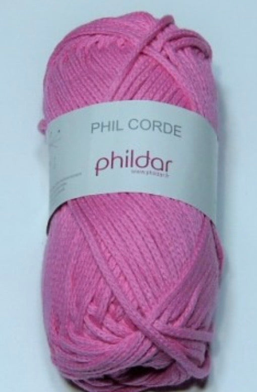 1 pelote Phil corde - couleur pivoine