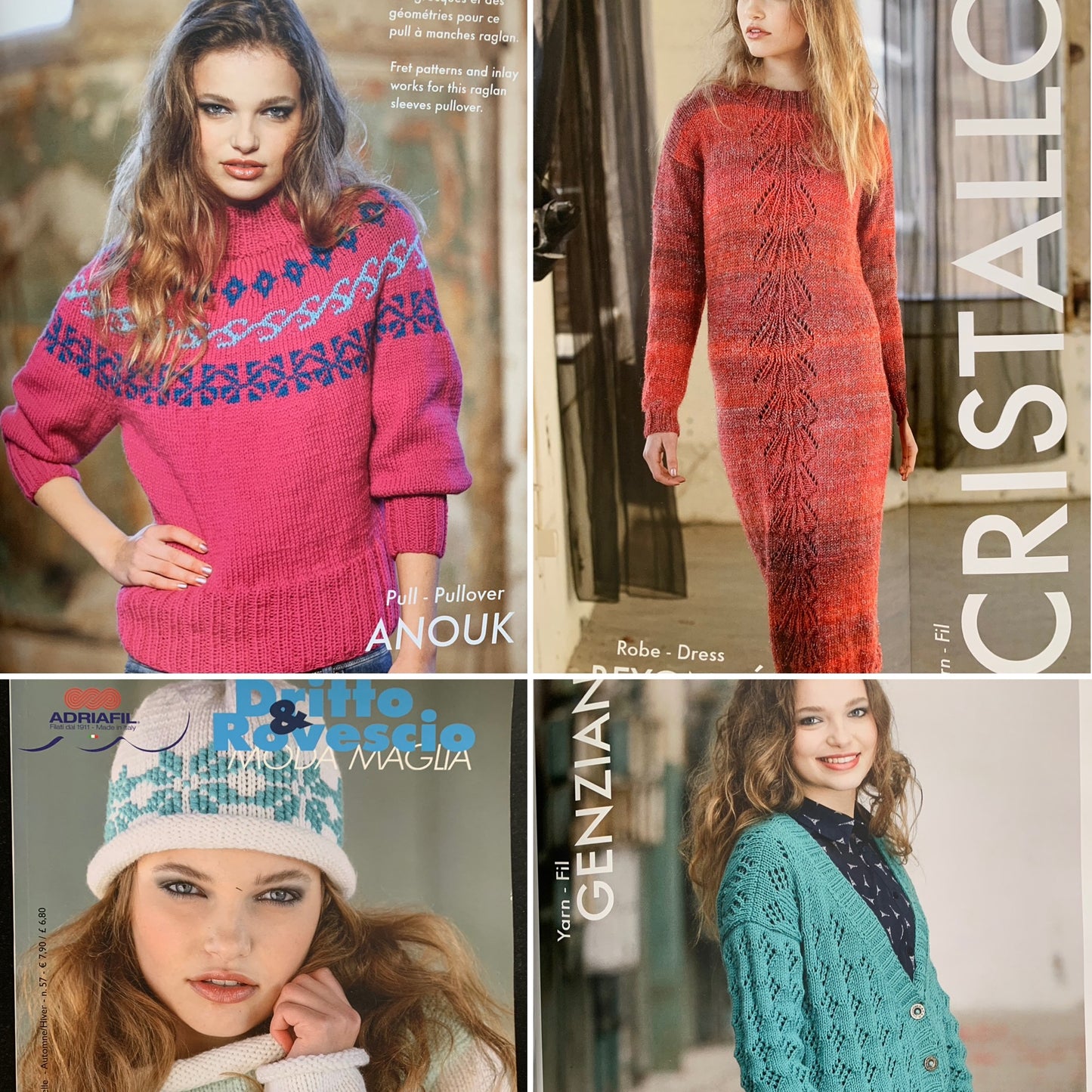 Lot de 2 magazines - Explications tricot Adriafil