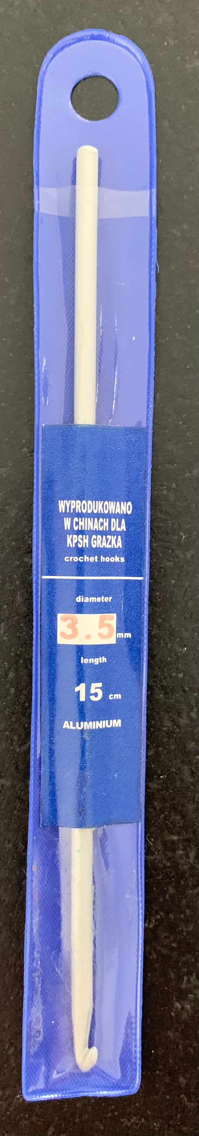 Crochet aluminium 15 cm - n°3.5