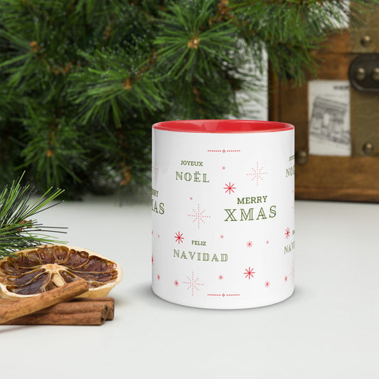 Mug à Intérieur Coloré : "Joyeux Noël"