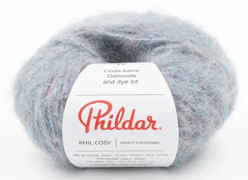 Phil Cosy lot de 6 pelotes - couleur glacier