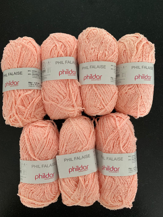 Lot de 7 pelotes Phil Falaise - couleur pétale