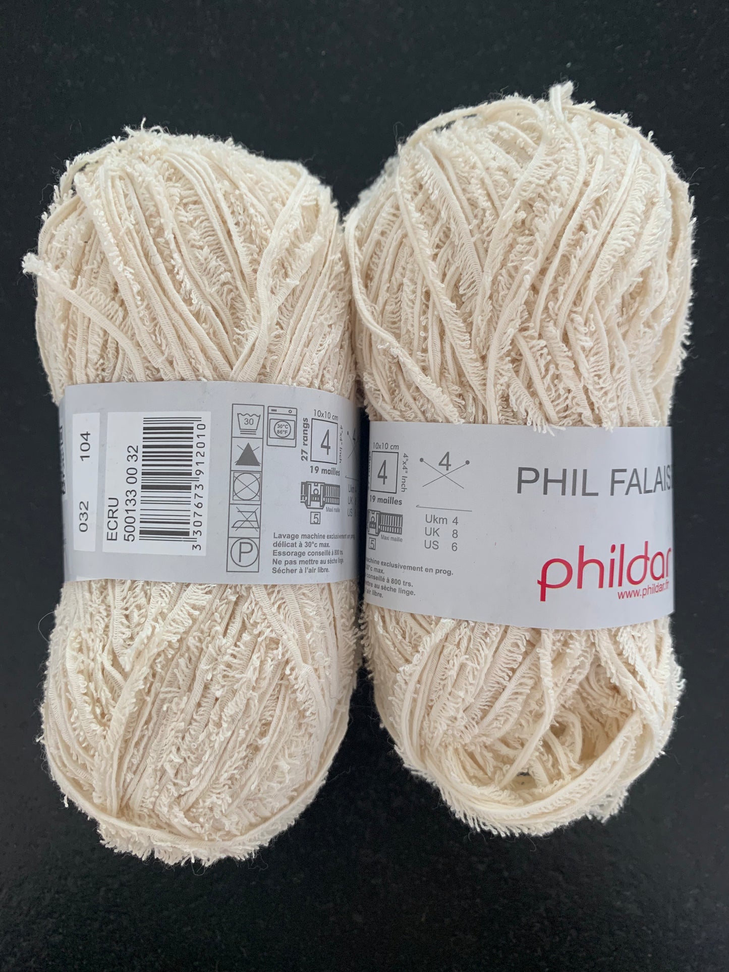 Lot de 2 pelote Phil Falaise - couleur écru